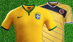 De eerste kwartfinale wordt Brazilië - Colombia.