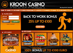 Back to Work bonus bij Kroon Casino