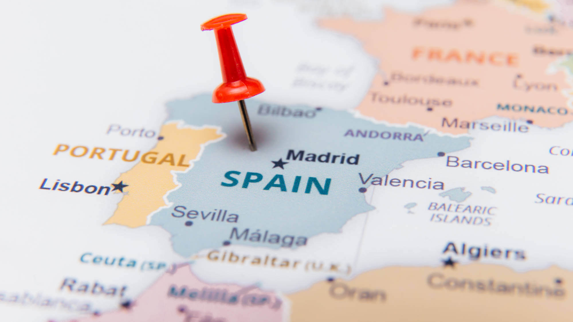 Kaart van Spanje